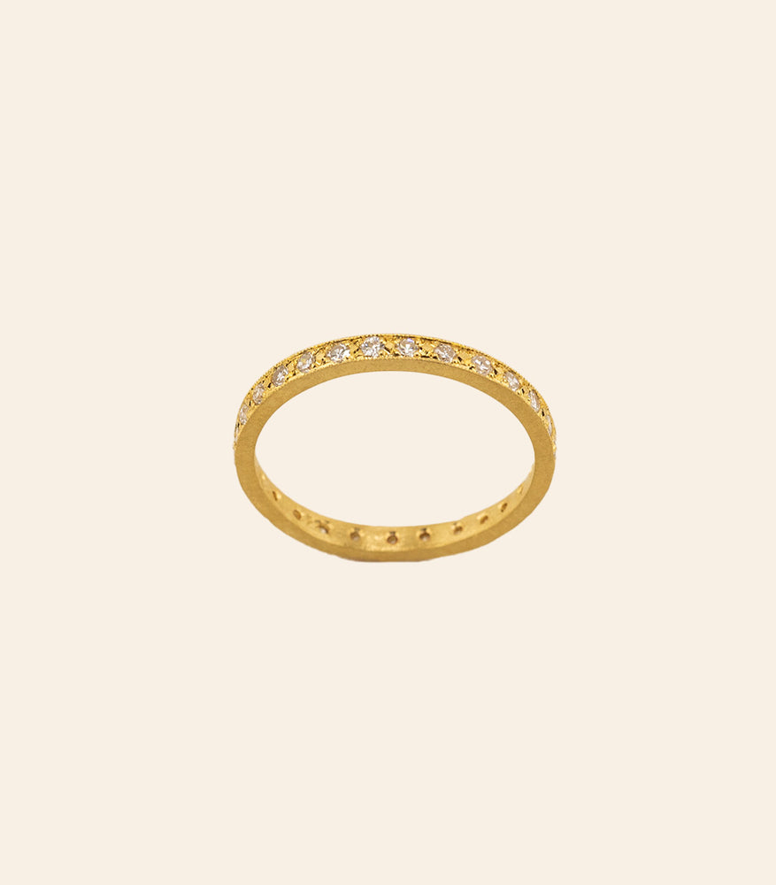 Milgrain Pavé Ring